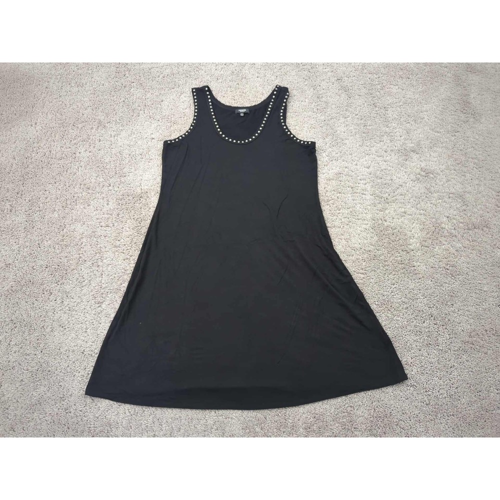 Premise Dress Womens‎ XL Black Sleeveless A-line Scoop Neck Studded Mini